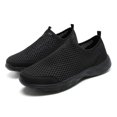 thumbnail image 7 of PEASKJP Mens Sneakers Men's Fashion Dress Sneakers Mesh Breathable Oxfords Business Casual Walking Shoes (Black,9.5), 7 of 7