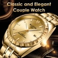 thumbnail image 5 of WLISTH S938 Reloj clásico para parejas con correa de acero Elegante reloj de pulsera de cu Abanopi Mirar, 5 of 5