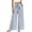 Blue, variant on Women Drawstring Striped Pants Loose Wide Leg Trousers Casual Elastic Waist Pants Comfy Lounge Pants with Pockets Pink S