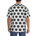 thumbnail image 5 of Naloa Soccer Men's Loose Fit Cuban Collar Short-Sleeve Shirt with Button-down and Chest Pocket for Everyday Wear Outings - 3X-Large, 5 of 7
