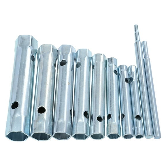 WEUVEB Socket Wrench Spanner Steel Silver 10Pack 5x0.9in