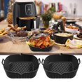 thumbnail image 5 of Fryer Silicone Pot with Handle, 8.6 Inch Reusable Fryer Liners Heat Resistant Non-stick Fryer Basket, Black, 5 of 5