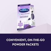 Pedialyte Electrolyte Powder, Grape, 8 Powder Packets