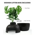 thumbnail image 5 of Superjoe Plastic Hidden Cat Litter Box with Carbon Filter & Real Stones, Brown, 5 of 7