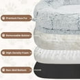 thumbnail image 2 of Melocadol Human Dog Bed for Adult, 76"x46"x10" Fits You & Pets, Orthopedic Foam, Washable Faux Fur, Removable Cover, Light Grey, 2 of 4