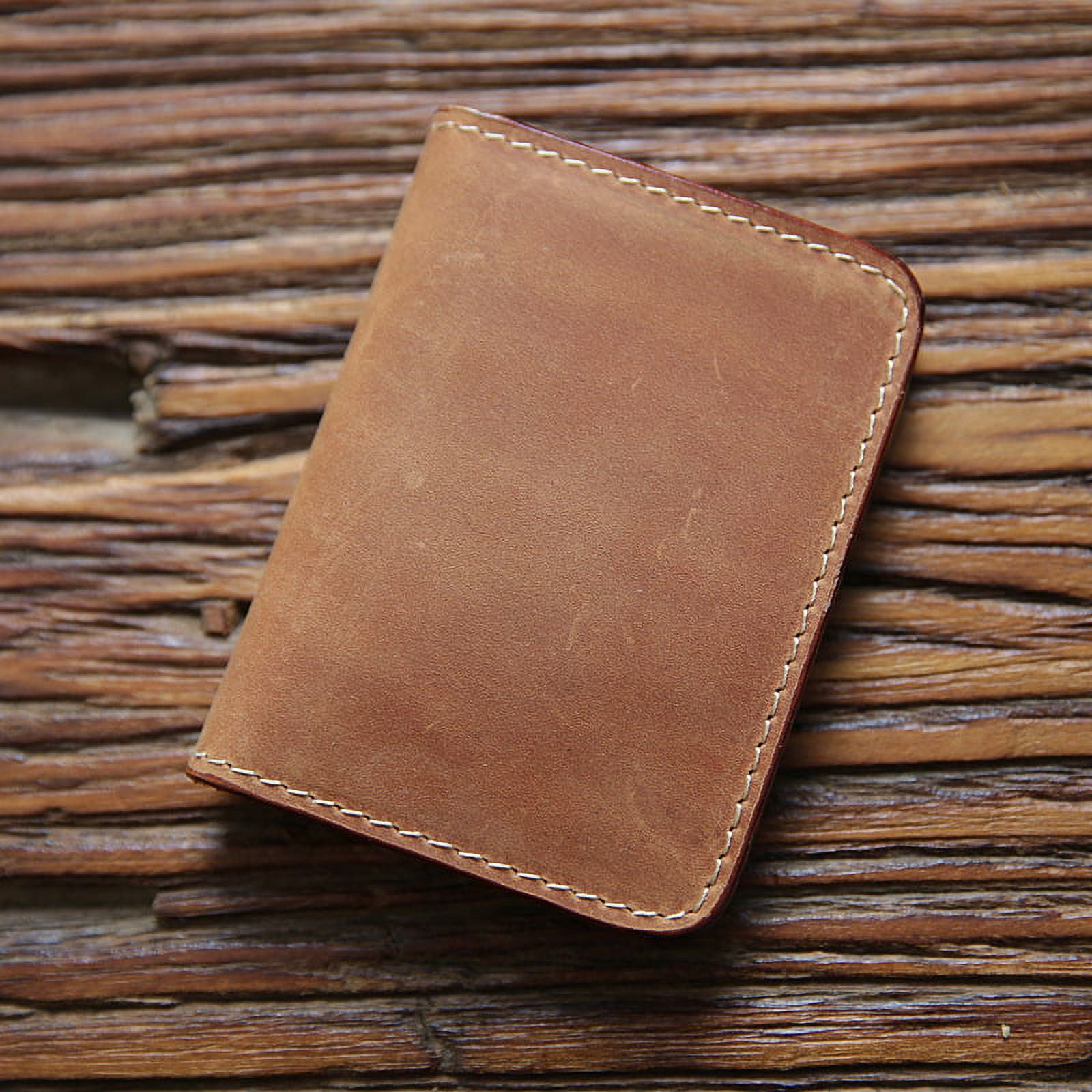Handmade Leather Money Clip Wallet Crazy Horse Leather Men Money Clips Men  Designer money clip wallets