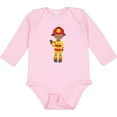 thumbnail image 3 of Inktastic African American Boy, Fireman, Firefighter Boys Long Sleeve Baby Bodysuit, 3 of 5