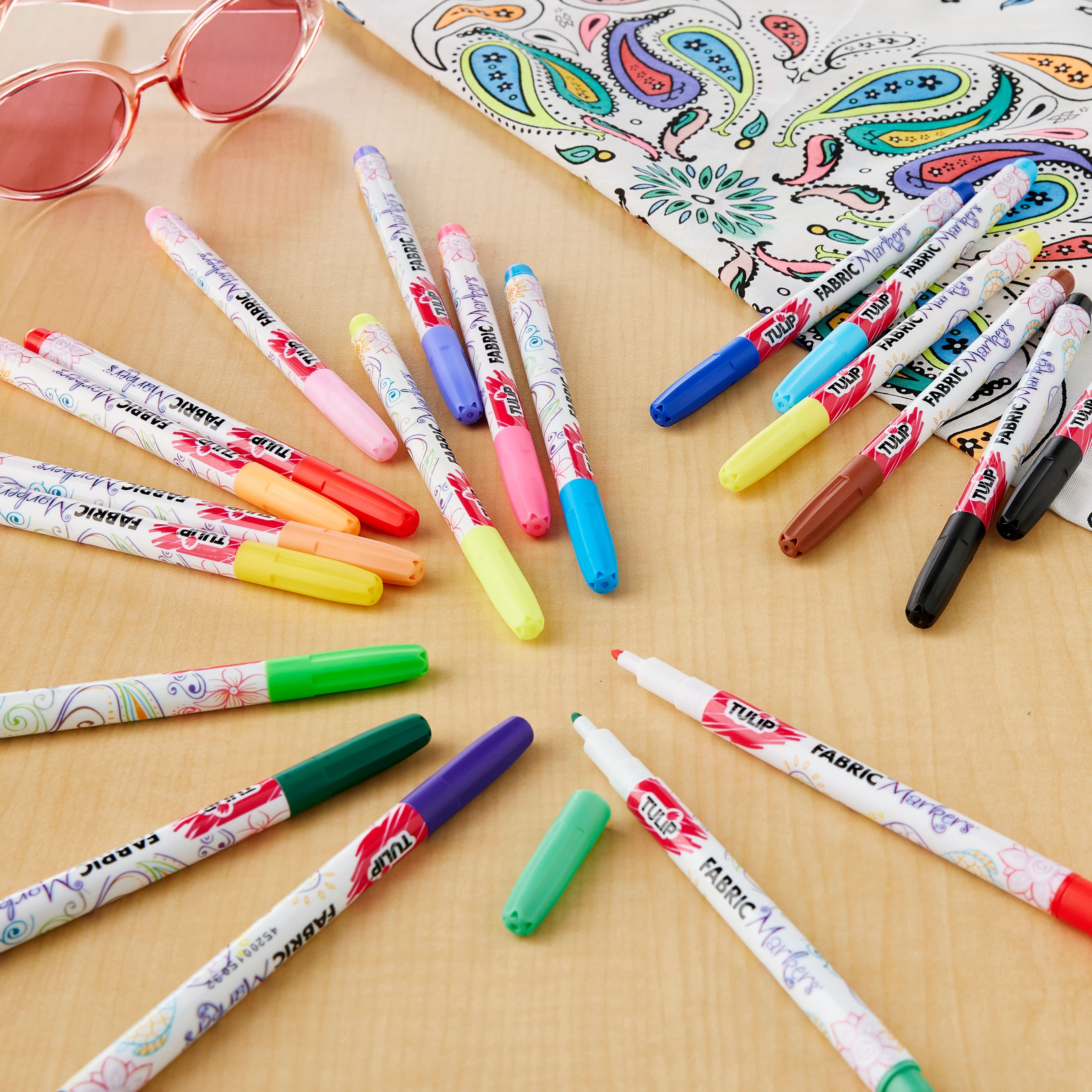 Tulip Fabric Markers Fine Writers, 12 Packs: 20 ct. (240 total)
