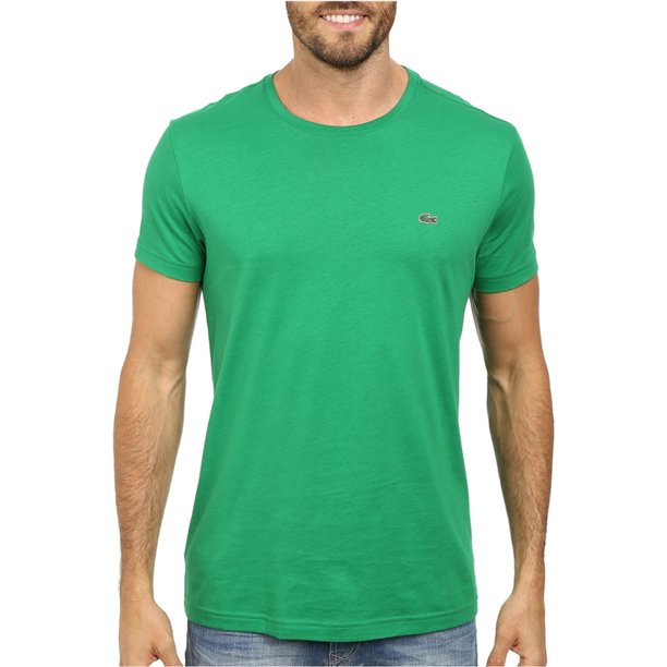 Lacoste Camiseta básica sólida para hombre, verde, XXX-Large