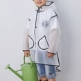 thumbnail image 7 of Rain Poncho Kids Girls Boys Cute Cartoon Baby Transparent Fashion Wrapped Eva Rainy Day Outdoor Convenient Durable Lightweight Black Rain Coat Sizes S, 7 of 7