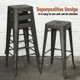 thumbnail image 6 of FDW Metal Bar Stools Set of 4 Counter Height Barstool Stackable Barstools 30 Inch Indoor Outdoor Patio Bar Stool Home Kitchen Dining Stool Backless Bar Chair (30", Bronze), 6 of 8