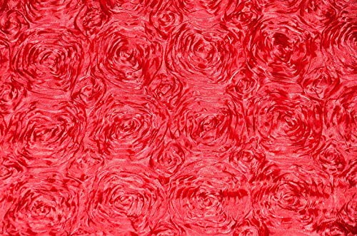 10 Yards 3D Ribbon Rosette Satin Fabric 15 Colors Rose Wedding Decor Cake Table 