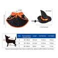 thumbnail image 2 of YYDENG Halloween Pet Witch Set, Pumpkin Star Print Cape with Witch Hat, Adjustable Bowâtie Cosplay Outfit for Cats Small Medium Dogs Holiday Party Dressâup, 2 of 5