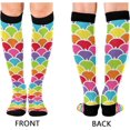 thumbnail image 2 of FREEAMG Rainbow Fish Scales Compression Socks for Women and Men, 1 Pair, 2 of 7