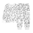 thumbnail image 5 of Letdown DIY Doodle Outfits Set Boys Girls Long Sleeve Crewneck Sweatshirt Tops Pants Cozy Cute Cartoon Character Loungewear Colouring Pajama Sets, 5 of 6