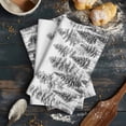 thumbnail image 6 of Grey White Tree Kitchen Towels Set of 3, Water Absorbent Dish Towel, Forest Nature Wild Botanical Plant Decorative Hand Towels - Quick Drying Cloth for Cooking Baking, 18x28 Inch, 6 of 8