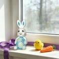 thumbnail image 6 of weibbin Easter Decorations Bunny Figurine Holiday Tabletop Decor Sky Blue Foam Cute Animal Sculpture for Home Party Gift 5.51in, 6 of 6