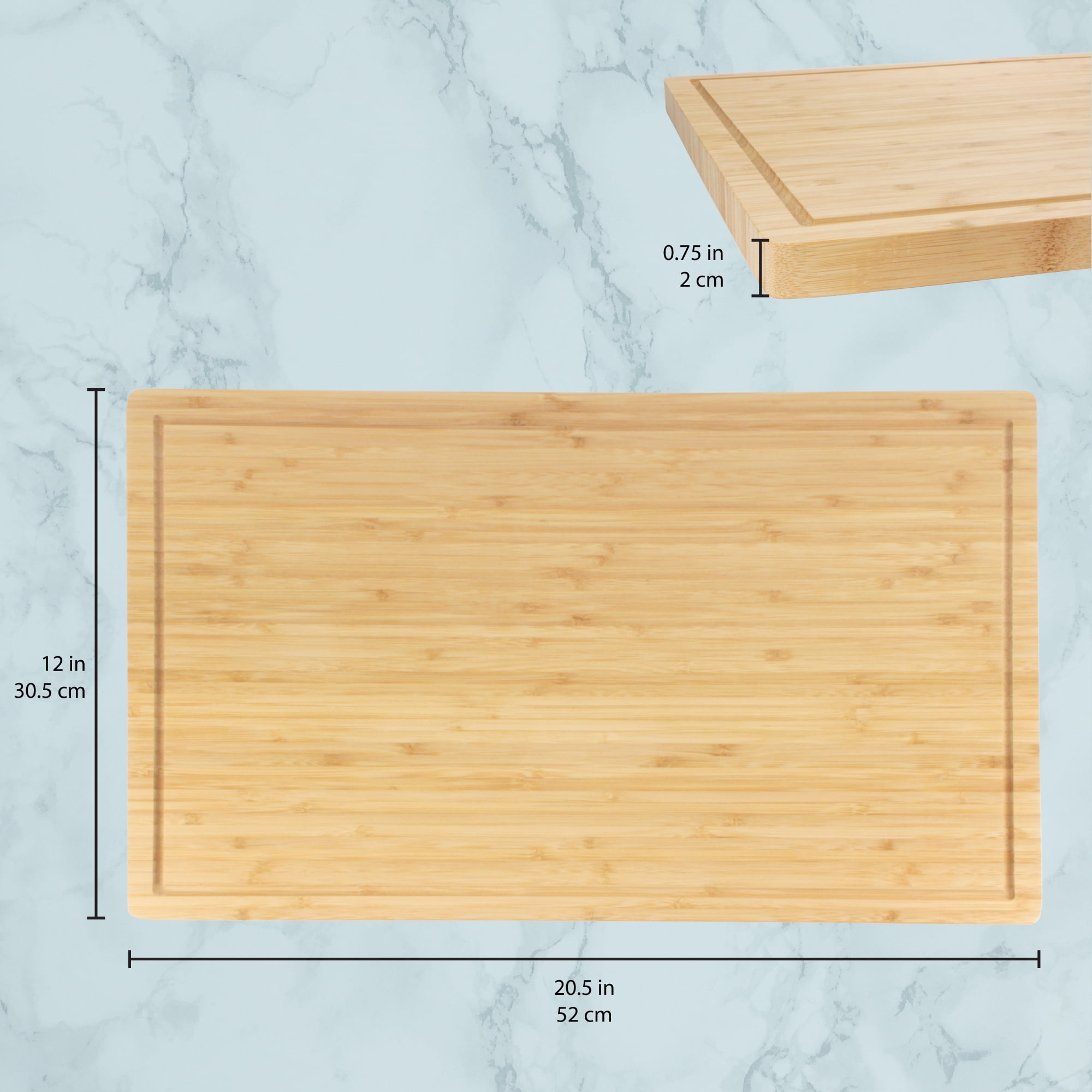 BambooMN Jenn Air Bamboo Range Burner Cutting Board, New Vertical Cut, Large (20.5"x12"x0.75")