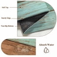 thumbnail image 2 of Farmhouse Teal Blue Brown Round Rug 3.3ft Washable Circle Entryway Rugs Non Slip Vintage Wooden Striped Area Rug Indoor Floor Carpet for Bedroom Kitchen Living Room Home Office Dining Room Nursery, 2 of 8