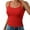 Red, variant on GPOECD Women Solid Color U Neck Thin Strap Stretchy Slim Fit Tank Top Casual Sleeveless Shirt for Outfits Z7313-RD1,XXL