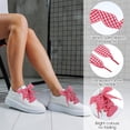 thumbnail image 3 of Gingham Shoe Laces, Gingham Plaid Shoelaces, Flat Ribbon Cotton Shoe Laces for Sneakers & Canvas Shoes, Multiple Colors, 3 of 8
