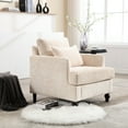 thumbnail image 5 of Brown Rubber Wood Legs - Removable Seat Cushion - Living Room Decor - Warmth Addition, 5 of 6