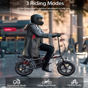1000W Peak 2 Seater Electric Bike, 16 x 3.0 Fat Tire Electric Bicycle for Adults, 48V 20Ah Battery, Up to 30-50 Miles & 30Mph for Outdoor Riding Ebike UL2849