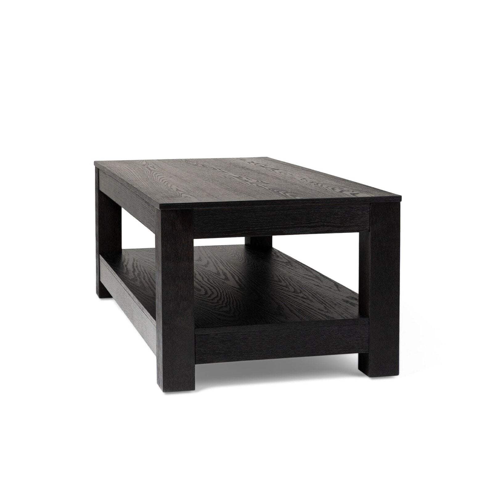 Maven Lane Paulo Wooden Coffee Table in Weathered Black Finish