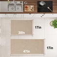 thumbnail image 7 of Hiasan 2PCS Kitchen Mats Non-Slip Water Anti Fatigue Kitchen Rugs for Kitchen, Floor, Office, 17"x30"+17"x47", Khaki, 7 of 7