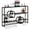 Black, variant on Costway Wall Mounted Wine Rack 47” Large Floating Bar Shelves with Glass Holder for Kitchen Black