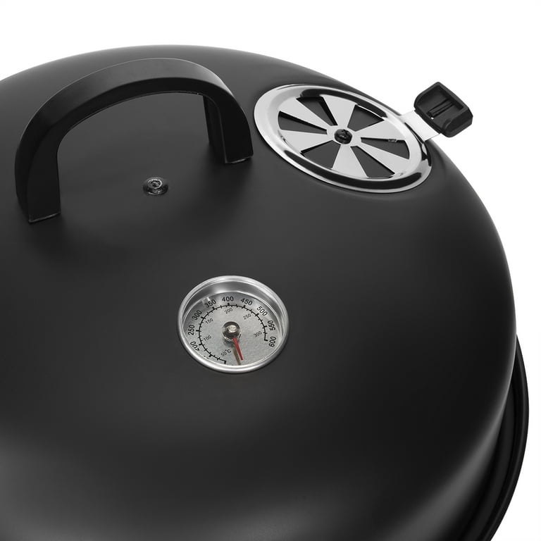 Barton 18 inch Portable Round Charcoal Smoker Vertical BBQ Grill Built-in