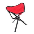 thumbnail image 1 of POINTERTECK Tabouret Trépied Pliant Portable Tabouret à Trois Pieds Siège de Chaise pour Pêche Camping Randonnée (Rouge), 1 of 6