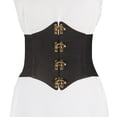 thumbnail image 6 of Deyuer Faux Leather Dress Corset Belt Wide-Brimmed Design Elastic Waistband Retro Style Women Adjustable Corset Waist Cincher,L, 6 of 8