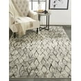 thumbnail image 5 of Feizy Kano Transitional Diamond, Ivory/Gray/Taupe, 1'6" x 1'6" Swatch Easy Care Stain Resistant Fade Resistant Global Distressed Design Carpet for Living Dining Bed Room, 5 of 7