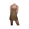 thumbnail image 2 of Minivestido Sexy a cuadros para mujer, ropa informal con tirantes finos, Espalda descubierta, temperamento, estilo inglés, novedad, 2 of 4