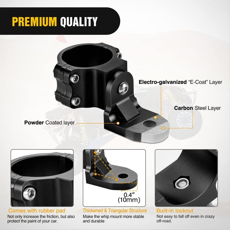 Adjustable Flag Light Bracket For Polaris RZR Can-Am Adjustable - Foto 7