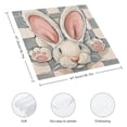 thumbnail image 3 of WYYP Rabbit Flower Checkered Background Cloth Napkin Reusable 2 PCS, 3 of 7