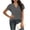 Gray, variant on Basic Tops for Innerwear or Summer T Shirts Short Sleeve V Neck Solid Color Flutter Sleeve Tee