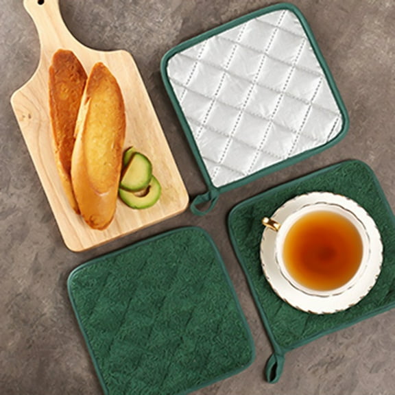 Travelwant 2Pcs/Set Pot Holders for Kitchen Heat Resistant Pot Holders Sets Oven Hot Pads Terry Cloth Pot Holders for Cooking Baking