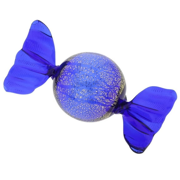 GlassOfVenice Murano Glass Candy - Blue and Gold