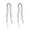 Silver, variant on Happy date Elegant Long Rhinestone Chain Earrings. Punk Double Strand Tassel Line Earrings Minimalism Crystal Drop Earrings for Women Wedding Jewelry