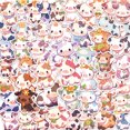 thumbnail image 1 of 150 pegatinas de vaca kawaii, pegatinas de vaca arcoíris de dibujos animados, calcomanías estéticas de vinilo, pegatinas impermeables para botellas de agua, portátiles, equipaje, casco, patineta, sno, 1 of 5