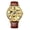 Gold case, gold dial, brown strap, variant on Men's Fully Automatic Mechanical Watch, Luminous Watch, Skeleton Tourbillon Mechanical Watch, Waterproof Mechanical Watch, Trendy Men's Wristwatch