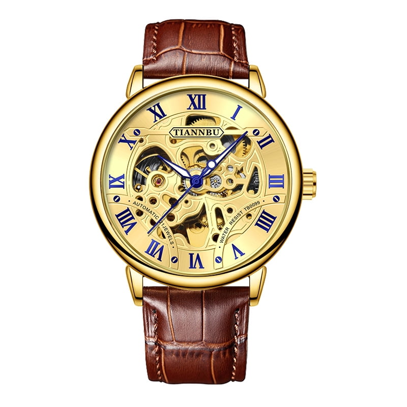 Men s Fully Automatic Mechanical Watch Luminous Watch Skeleton Tourbillon Mechanical Watch Waterproof Mechanical Watch Trendy Men s Wristwatch