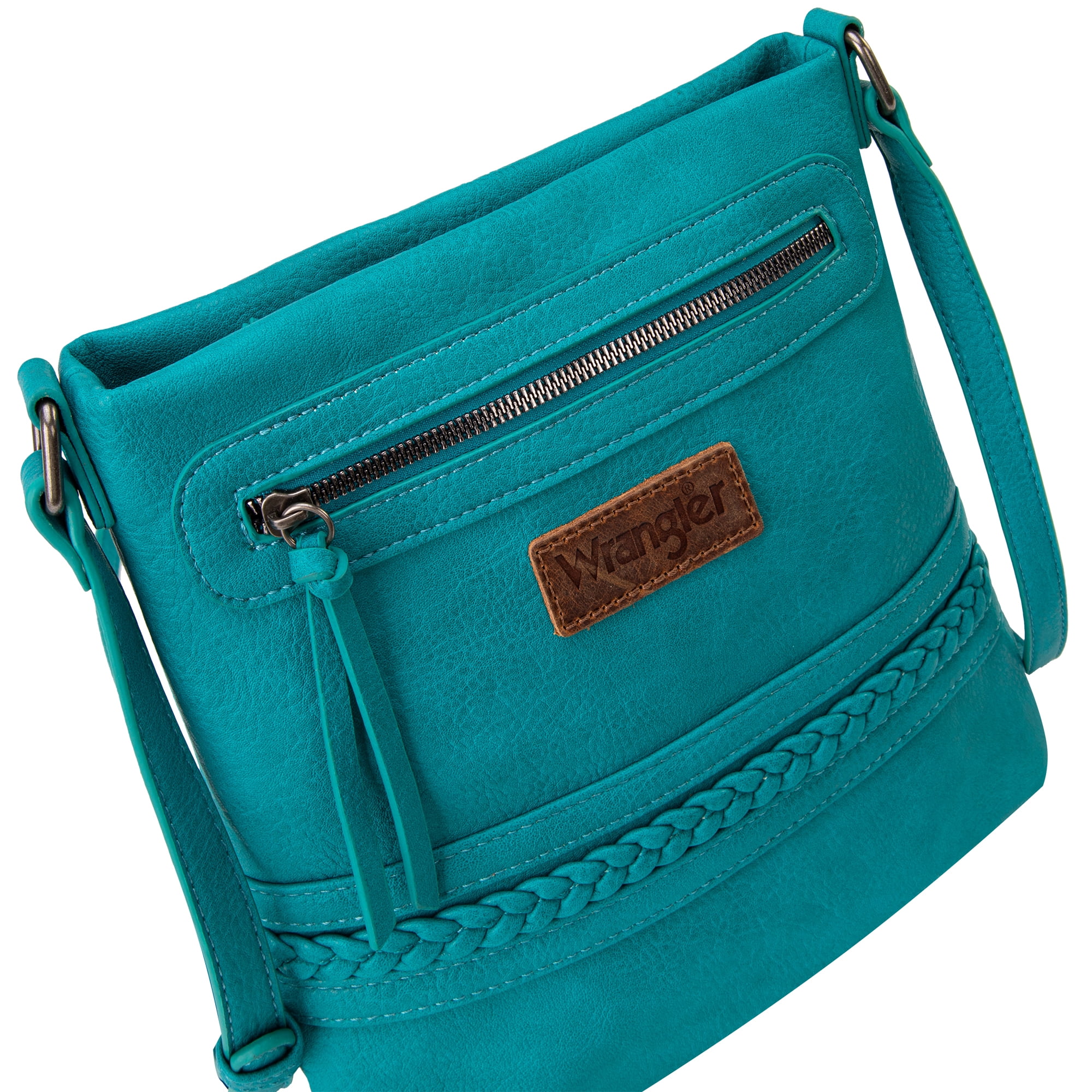Wrangler Crossbody Bags for Women Western Hand Woven Satchel Purse, Turquoise