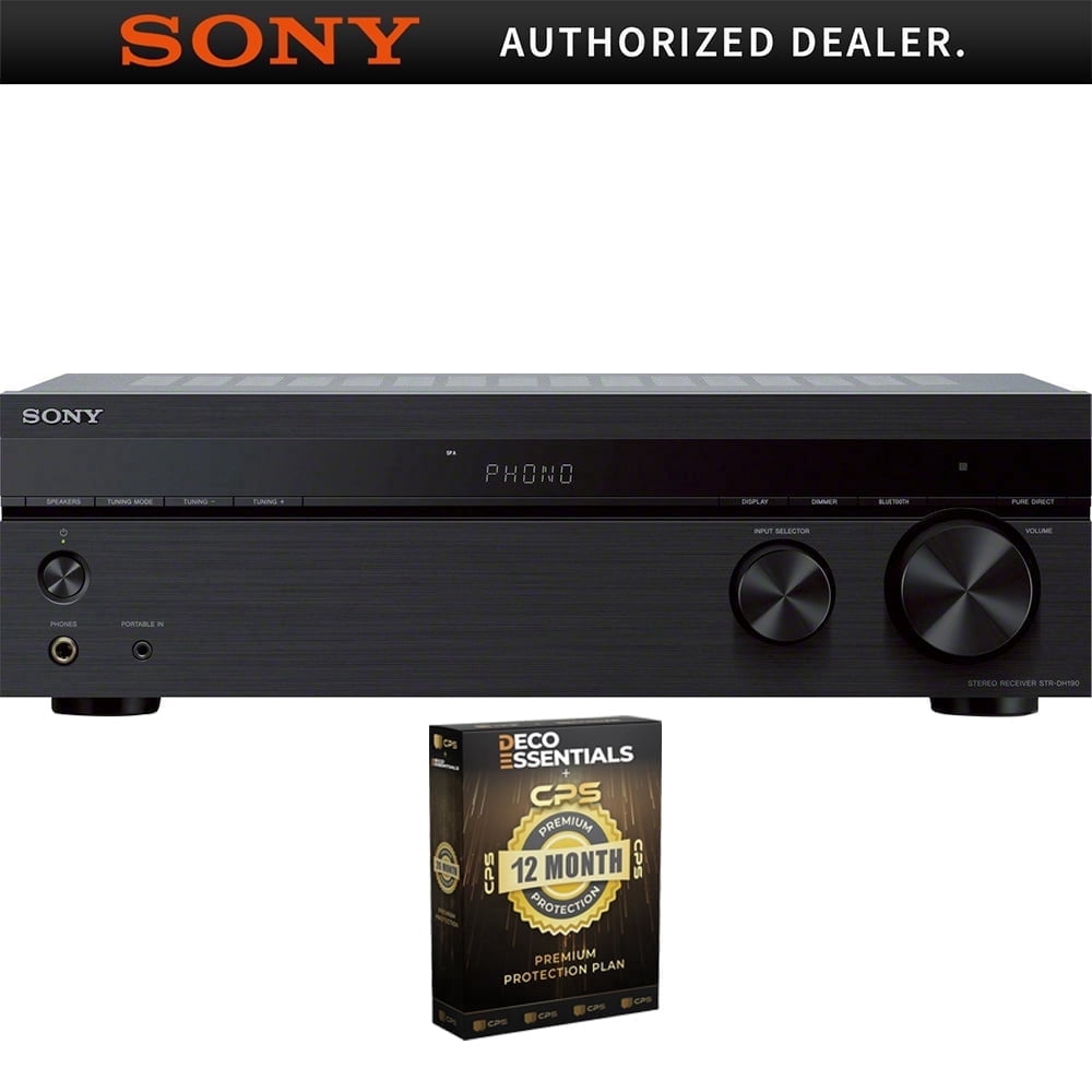 Sony STR-DH190 2-Channel Stereo Receiver, Bluetooth, Phono Input