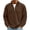 Brown, variant on 1/4 Zip Pullover Mens Corduroy Big and Tall Long Sleeve Shirts Stand Collar Casual Retro Shirts Basic Trendy Cozy Men's Clothing, Gray 4XL