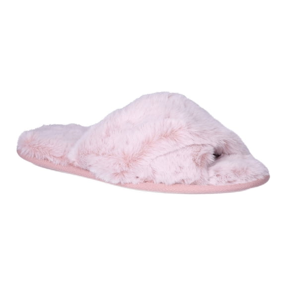 Joyspun Women's Faux Fur X-Band Slippers