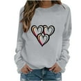 thumbnail image 2 of Xdegoge Valentines Sweatshirt for Women Oversized Cute Heart Graphic Sweatshirts Casual Long Sleeve Crewneck Pullover Fashion Loose Funny Print Tops, 2 of 4