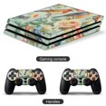 thumbnail image 2 of Decal Skin for PS4 Slim / PS4 Pro / PS4, Whole Body Vinyl Sticker Cover for Playstation 4 Console and Controller (Vintage Flower-1), 2 of 5